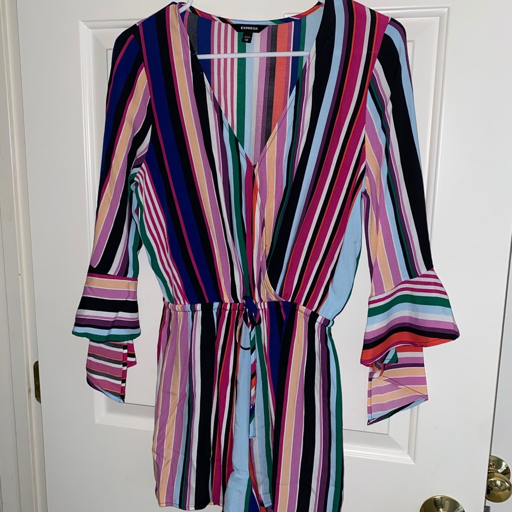 Express Colorful Striped Romper - Picture 2 of 8